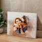 Personalized Watercolor Couples Canvas