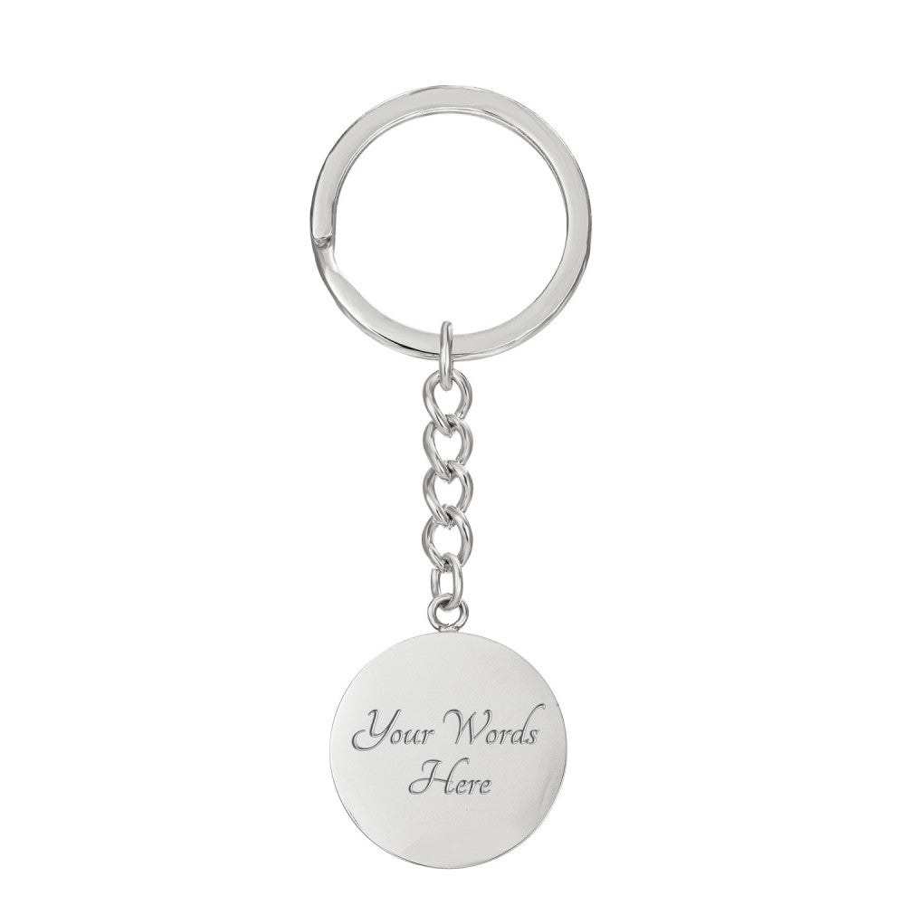 Loss of Loved One Keychain, Circle Photo Keychain, Custom Picture Keychain, Personalized Memorial Gift, Remembrance Bereavement Gift