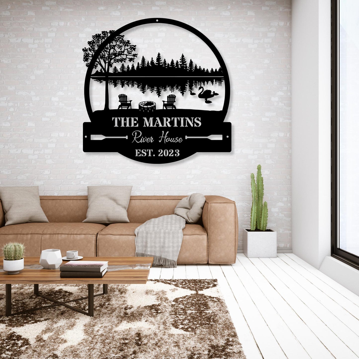 Personalized River House Metal Sign