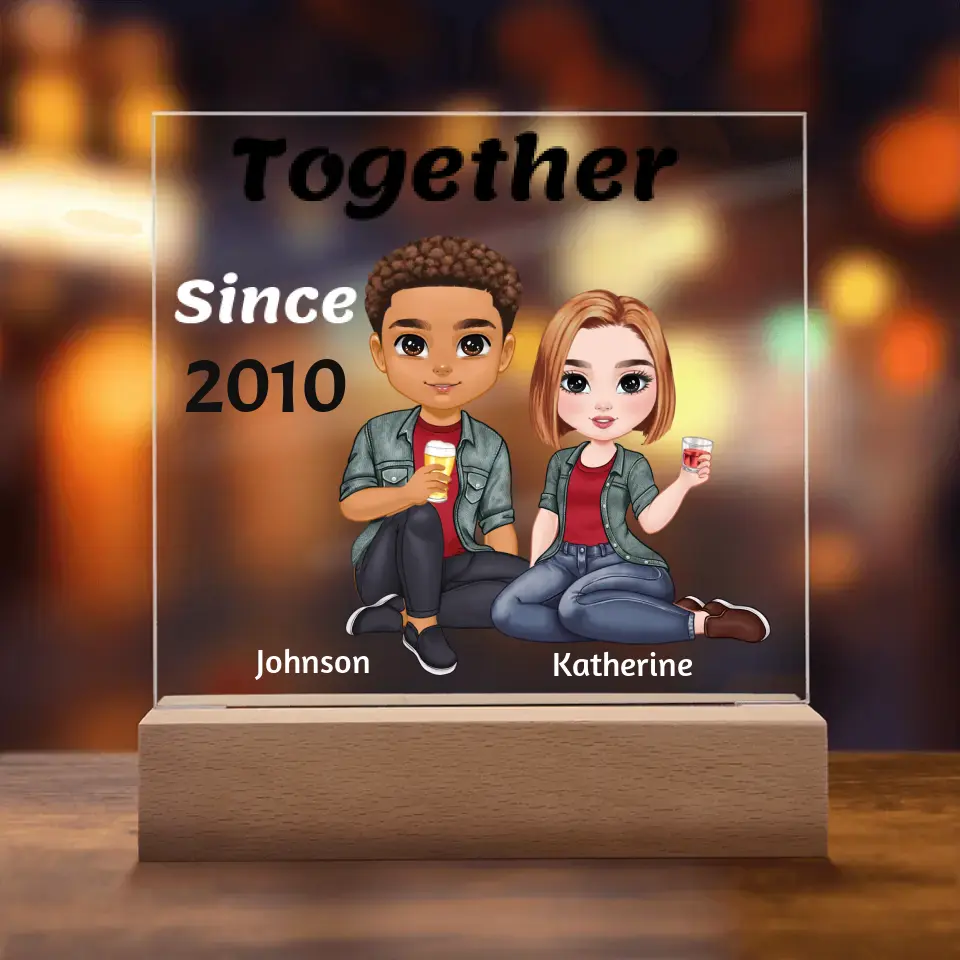 Couple Acrylic Night Light Gift