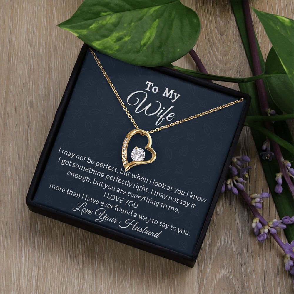 To My Beautiful Wife, Forever Love Necklace, Meaningful Gift, Birthday Gift, Christmas Gift For Amazing Wife, Gift From Loving Husband.