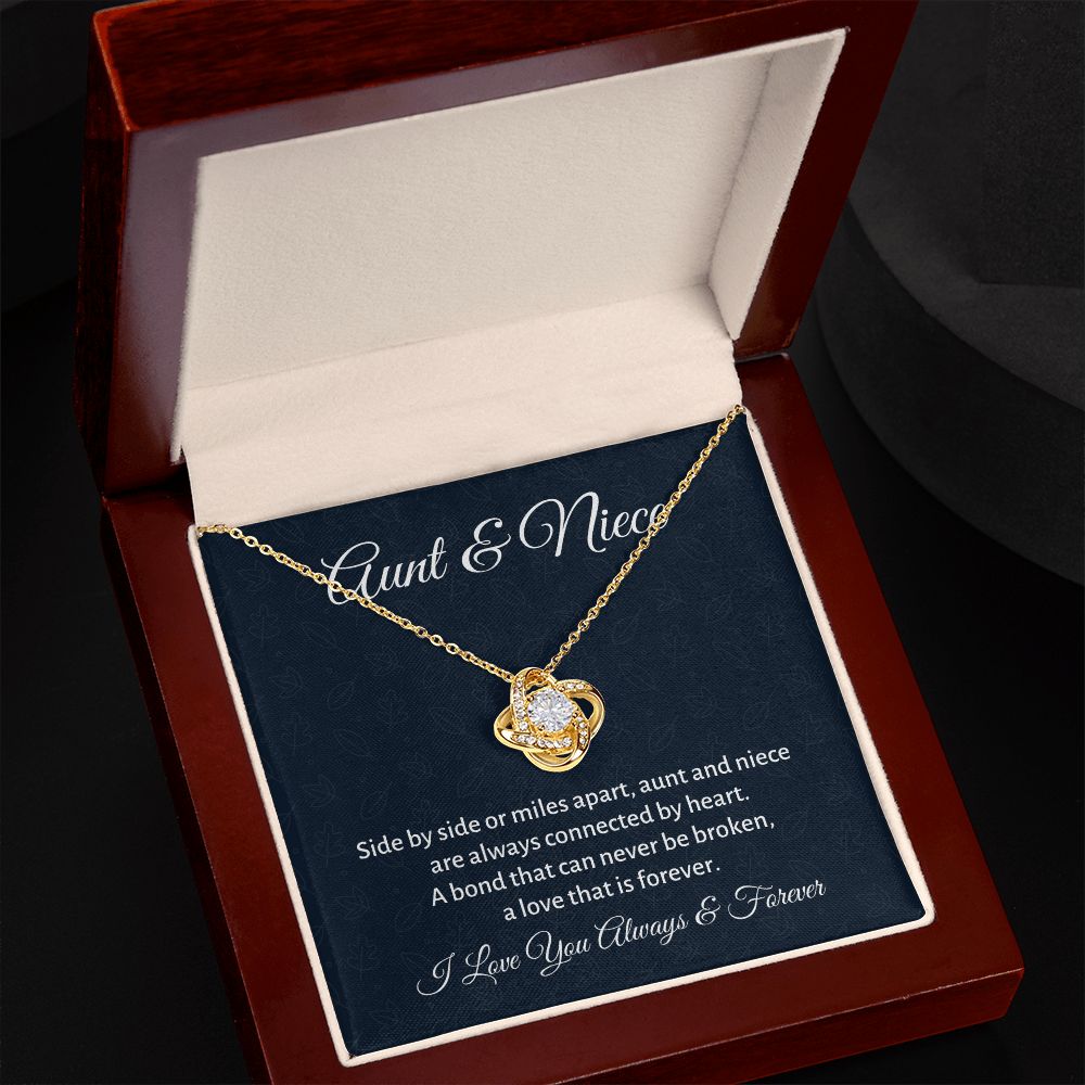 Aunt & Niece, Love Knot Necklace, Graduation Gift For Her, Birthday Gift For Her, From Loving Aunt - Family Gear Collections