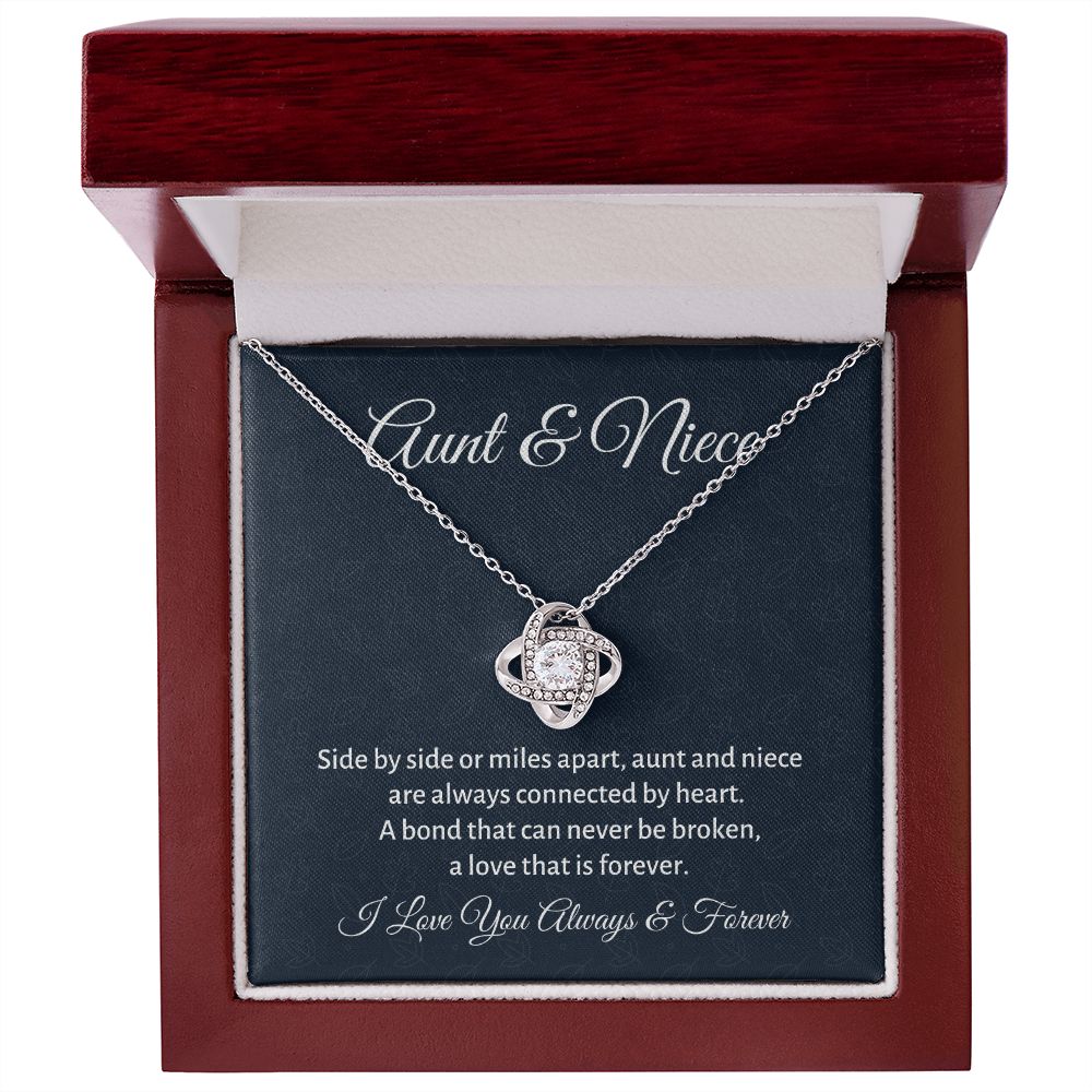 Aunt & Niece, Love Knot Necklace, Graduation Gift For Her, Birthday Gift For Her, From Loving Aunt - Family Gear Collections