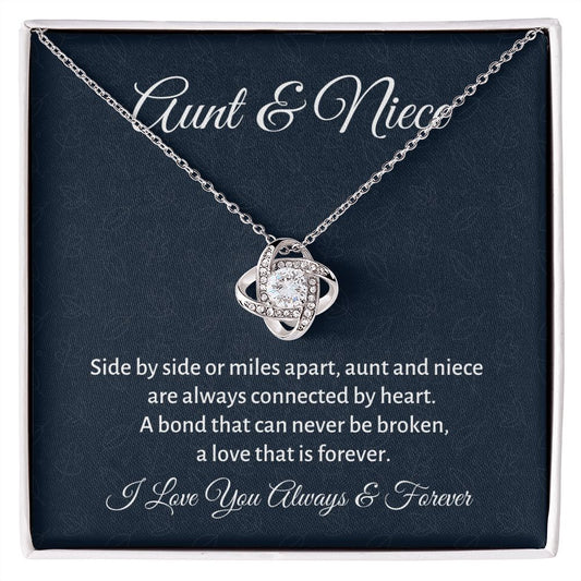 Aunt & Niece, Love Knot Necklace, Graduation Gift For Her, Birthday Gift For Her, From Loving Aunt - Family Gear Collections