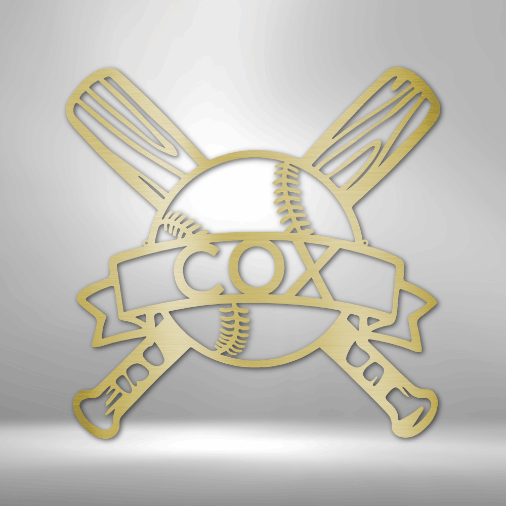 Custom Baseball Metal Sign, Personalized Name Baseball Bat and Ball Wall Art Decor, Birthday Gift For A Baseball Player, Indoor Wall Art Hangings, Christmas Gift From Dad. - Family Gear Collections