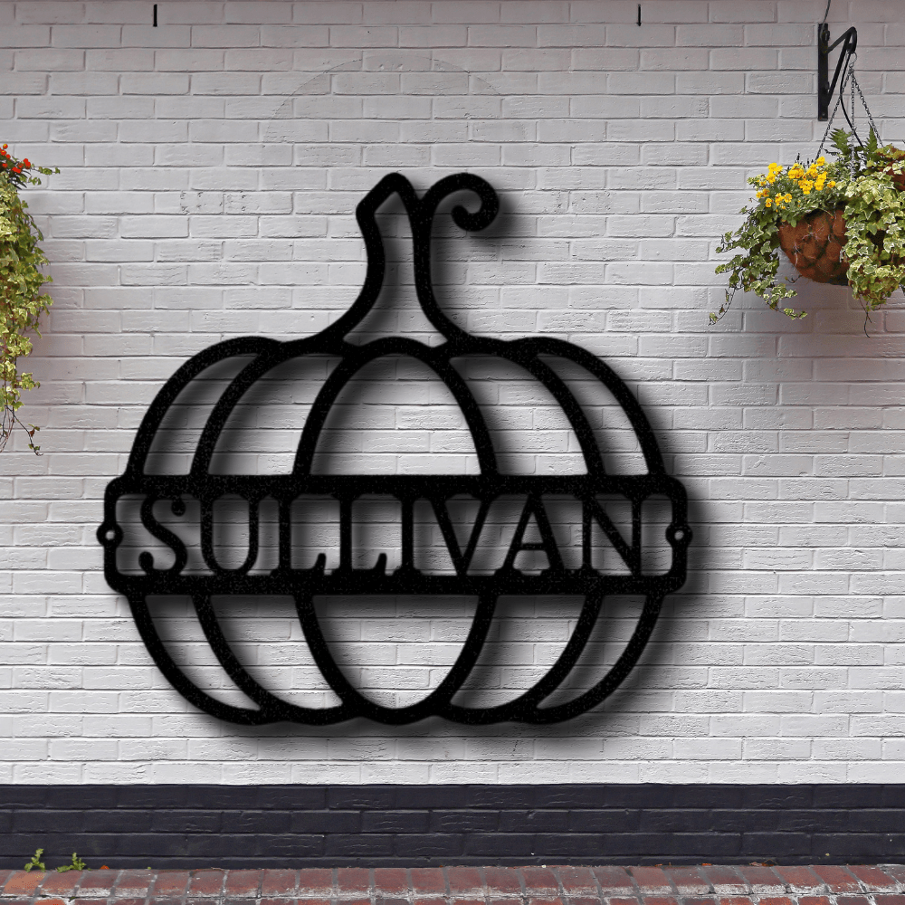 Custom Big Pumpkin Metal Sign, Personalized Big Pumpkin Metal Art, Indoor Outdoor Wall Decor, Housewarming Gift, Metal Art Hanging. - Family Gear Collections