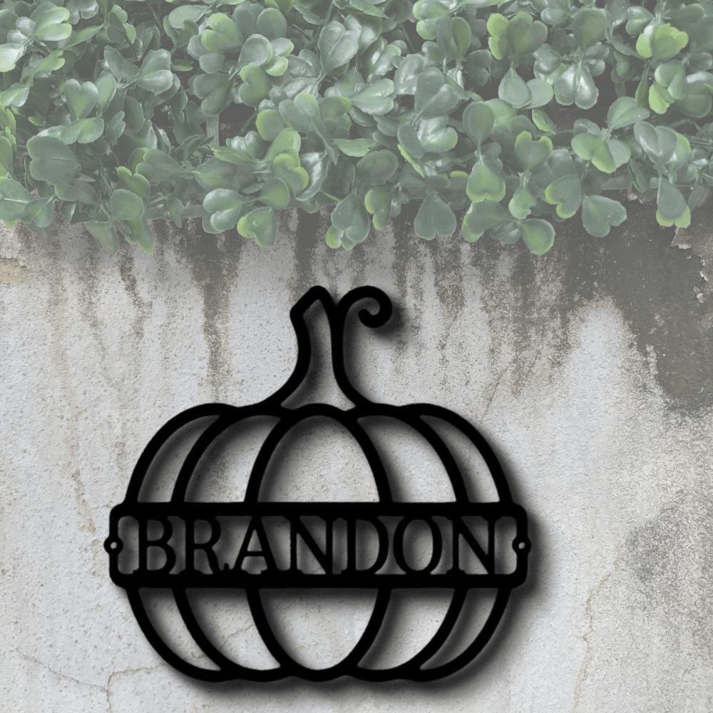 Custom Big Pumpkin Metal Sign, Personalized Big Pumpkin Metal Art, Indoor Outdoor Wall Decor, Housewarming Gift, Metal Art Hanging. - Family Gear Collections
