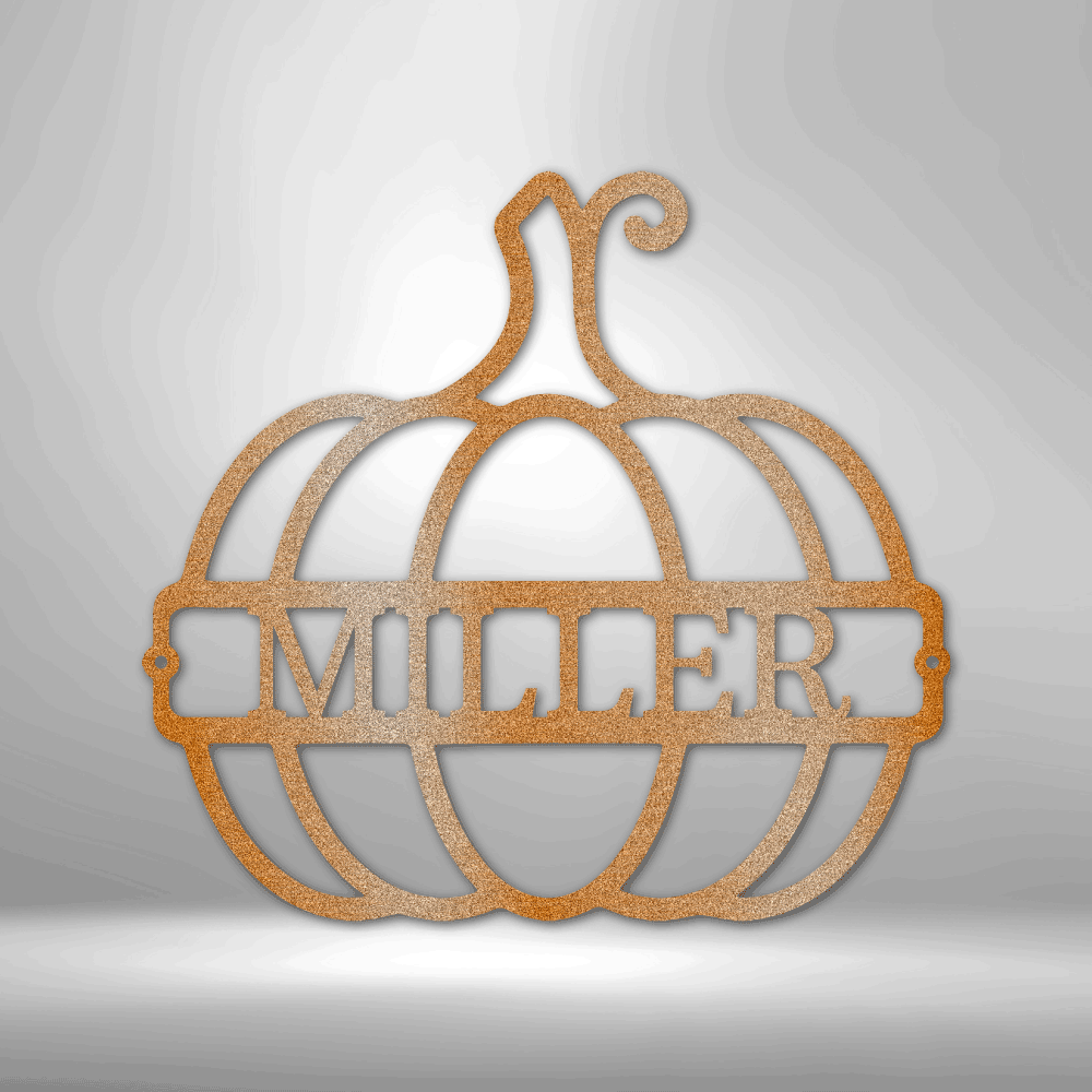 Custom Big Pumpkin Metal Sign, Personalized Big Pumpkin Metal Art, Indoor Outdoor Wall Decor, Housewarming Gift, Metal Art Hanging. - Family Gear Collections