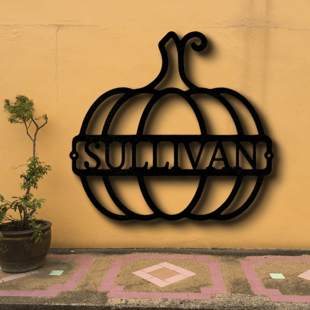 Custom Big Pumpkin Metal Sign, Personalized Big Pumpkin Metal Art, Indoor Outdoor Wall Decor, Housewarming Gift, Metal Art Hanging. - Family Gear Collections