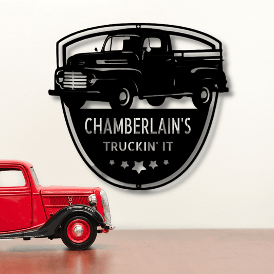 Custom Classic Ford 150 Metal Sign, Personalized Classic Ford 150 Monogram, Wall Art Hanging, Meaningful Gift, Birthday Gift For A Truck Lover. - Family Gear Collections