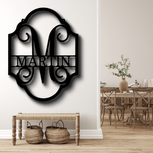 Custom Family Name Metal Sign, Personalized Family Name Monogram, Outdoor Indoor Wall Hanging, Established Metal Sign, Christmas Gift. - Family Gear Collections