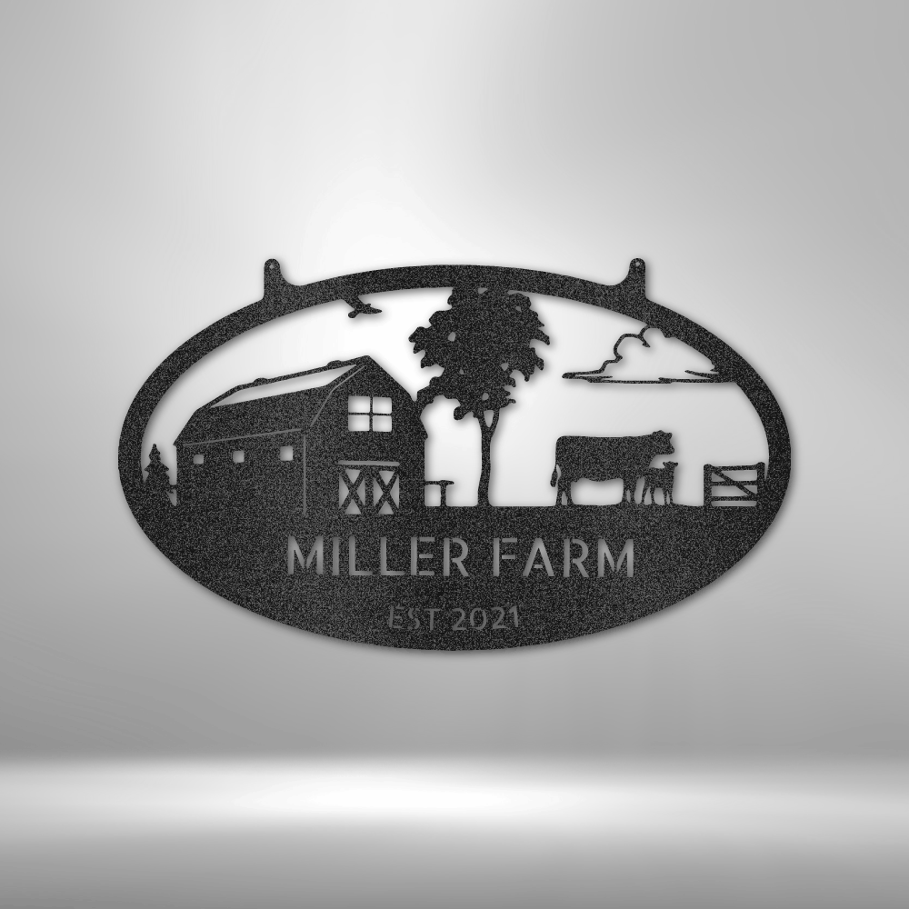 Custom Farmstead Metal Sign, Personal Farmstead Monogram, Meaningful Gift, Farmhouse Wall Hanging, Christmas Gift For A Farmer. - Family Gear Collections