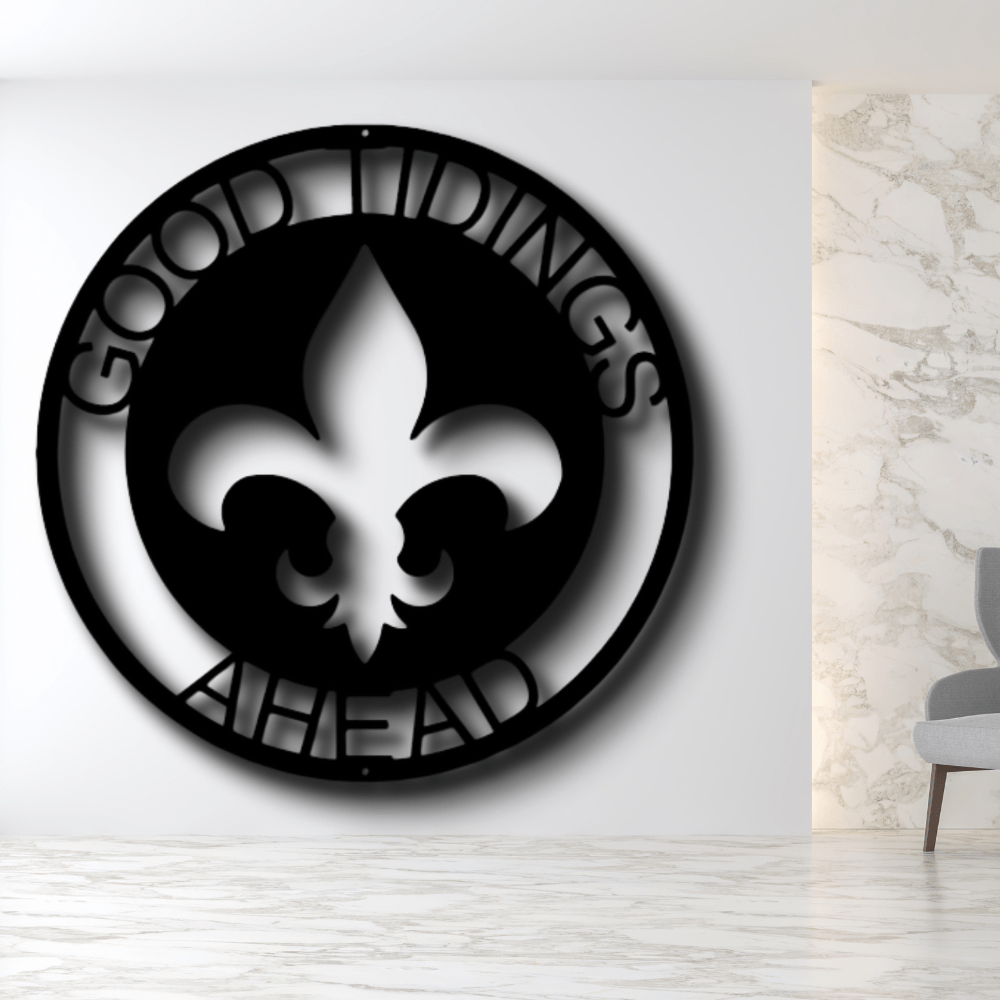 Custom Fleur De Lis Ring Metal Sign, Personalized Fleur De Lis Ring Monogram, Living Room Decor, Meaningful Gift, Housewarming Gift, Birthday Gift For Him, - Family Gear Collections