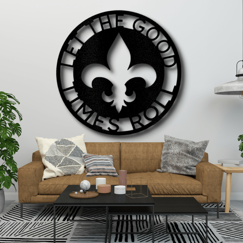 Custom Fleur De Lis Ring Metal Sign, Personalized Fleur De Lis Ring Monogram, Living Room Decor, Meaningful Gift, Housewarming Gift, Birthday Gift For Him, - Family Gear Collections
