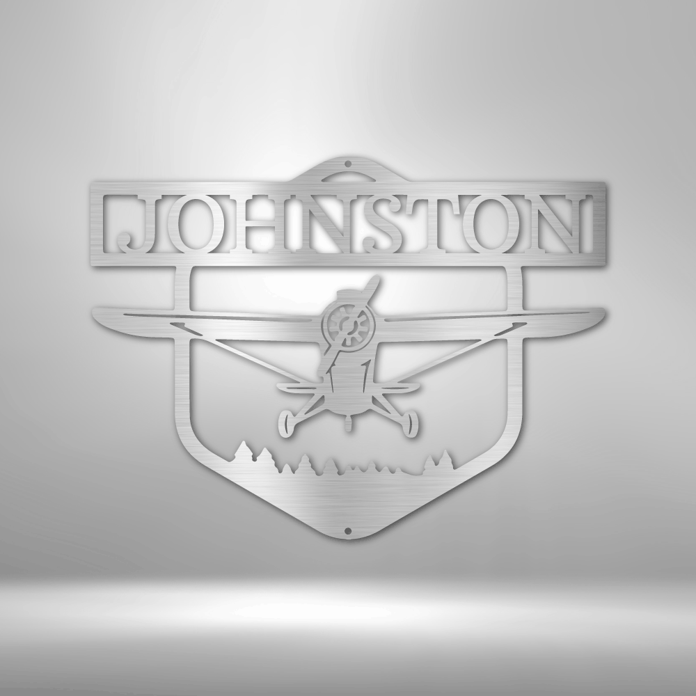 Custom Flying High Airplane Metal Wall Decor, Personalized Name Airplane Monogram, Birthday Gift For Retired Pilot Dad, Home Wall Hangings, Graduation Gift For Young Aviator. - Family Gear Collections