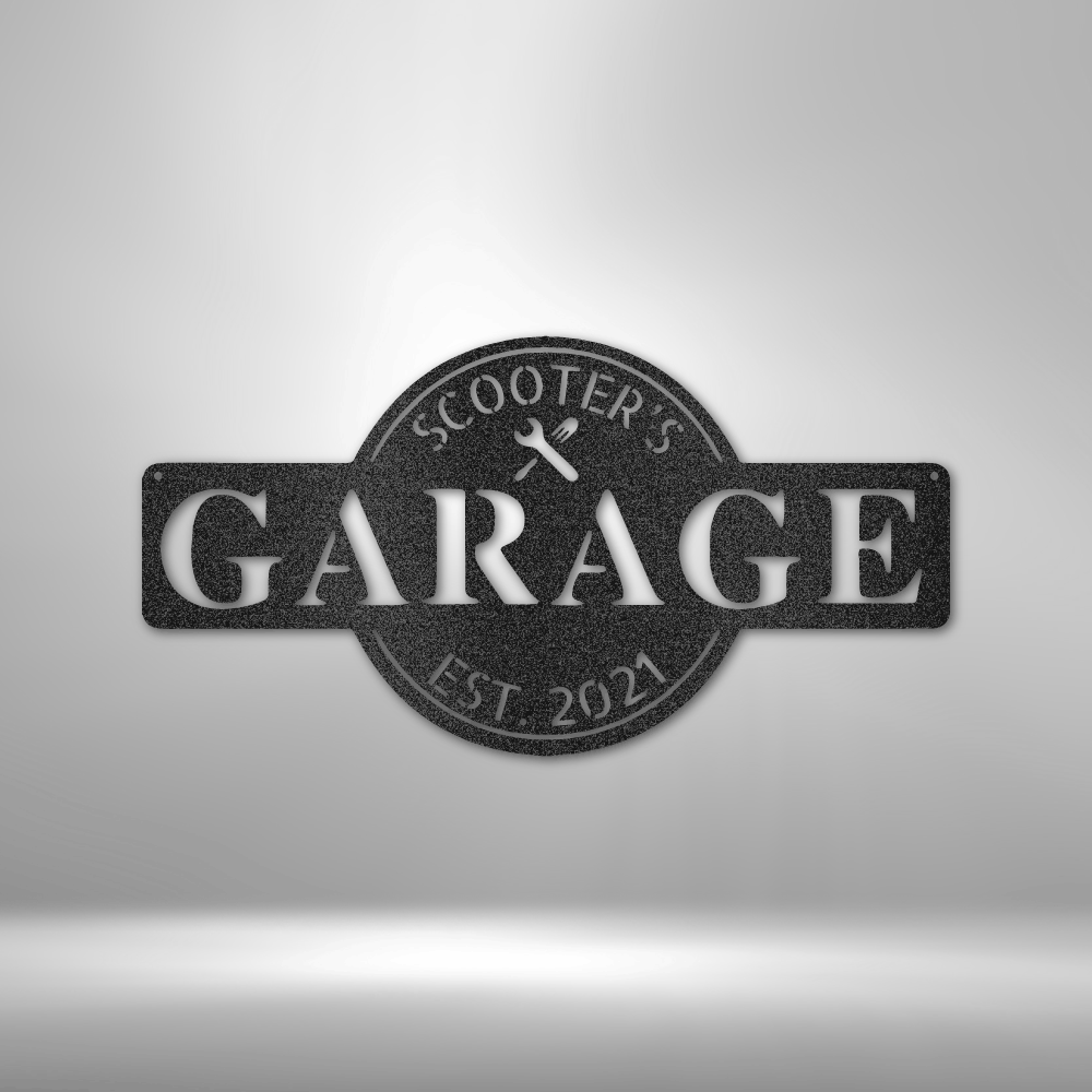 Custom Garage Metal Sign, Personalized Established Garage Metal Sign, Birthday Gift For A Mechanic, Wife To Husband Gift, Garage Wall Decor. - Family Gear Collections