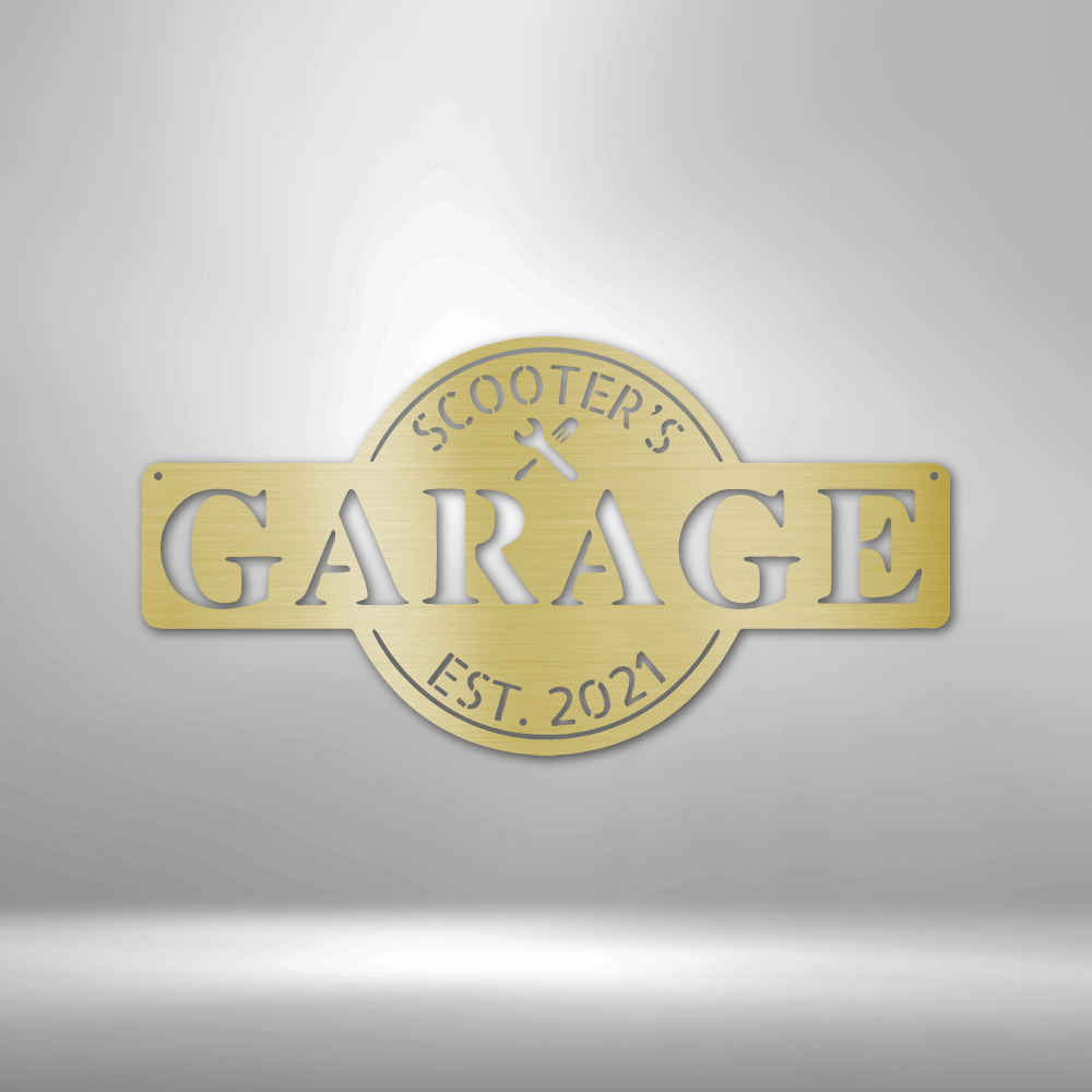 Custom Garage Metal Sign, Personalized Established Garage Metal Sign, Birthday Gift For A Mechanic, Wife To Husband Gift, Garage Wall Decor. - Family Gear Collections