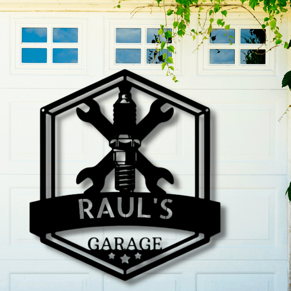Custom Grease Time Metal Art Sign, Personalized Name Pitstop Metal Art Sign, Birthday Gift For Mechanic Husband, Garage Wall Art Decor, Outdoor Hanging Metal Art Sign. - Family Gear Collections
