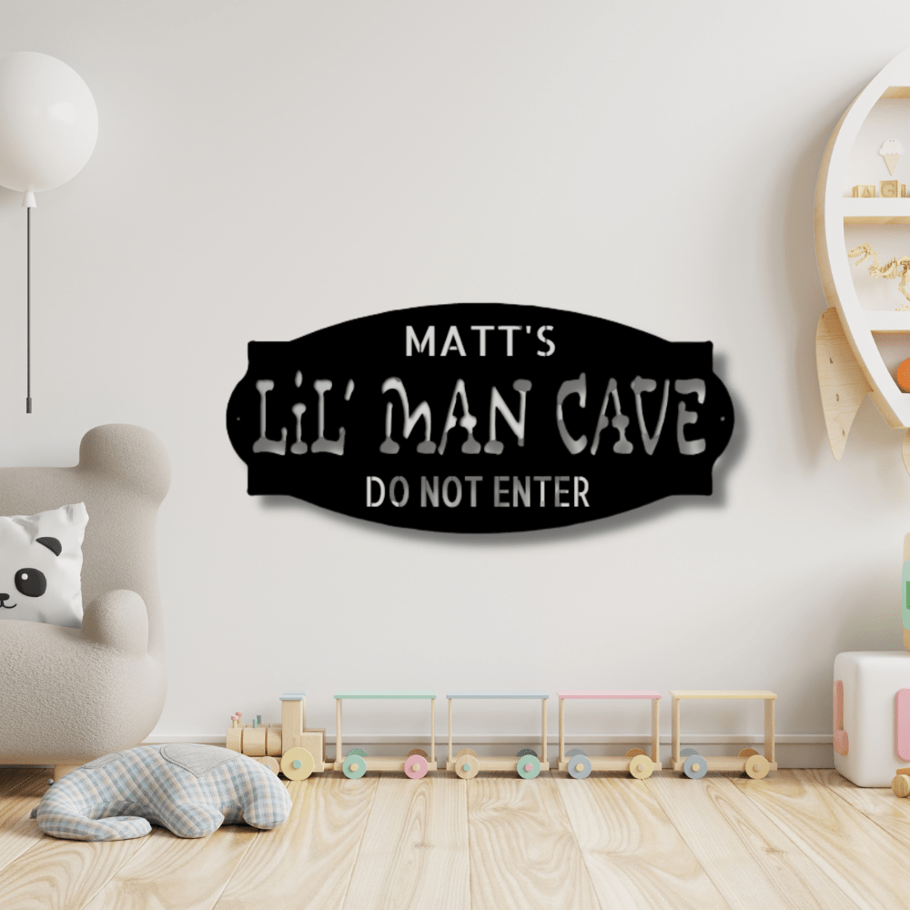 Custom Lil Man Metal Sign, Personalized Lil Man Monogram, Birthday Gift For Grandson, Kids Playroom Decor, Housewarming - Family Gear Collections