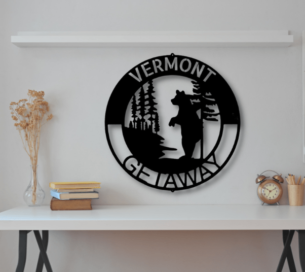 Custom Lone Bear Metal sign, Personalized Lone Bear Monogram, Outdoor Hanging, Cabi Wall Art Decor, Fireplace Decor.e - Family Gear Collections