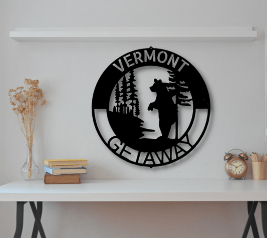 Custom Lone Bear Metal sign, Personalized Lone Bear Monogram, Outdoor Hanging, Cabi Wall Art Decor, Fireplace Decor.e - Family Gear Collections