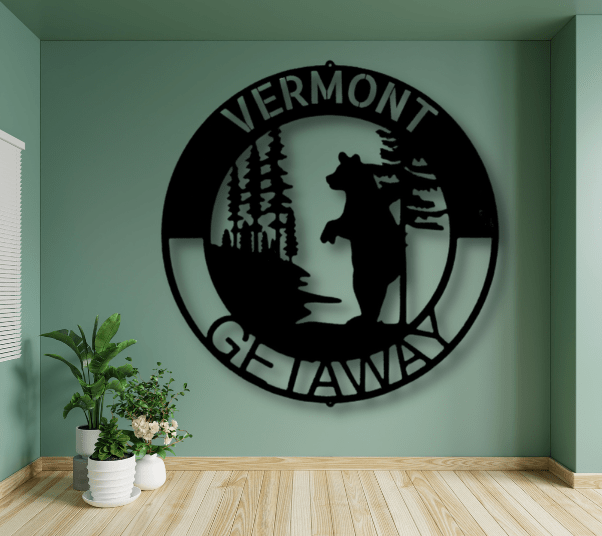 Custom Lone Bear Metal sign, Personalized Lone Bear Monogram, Outdoor Hanging, Cabi Wall Art Decor, Fireplace Decor.e - Family Gear Collections