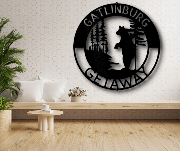 Custom Lone Bear Metal sign, Personalized Lone Bear Monogram, Outdoor Hanging, Cabi Wall Art Decor, Fireplace Decor.e - Family Gear Collections