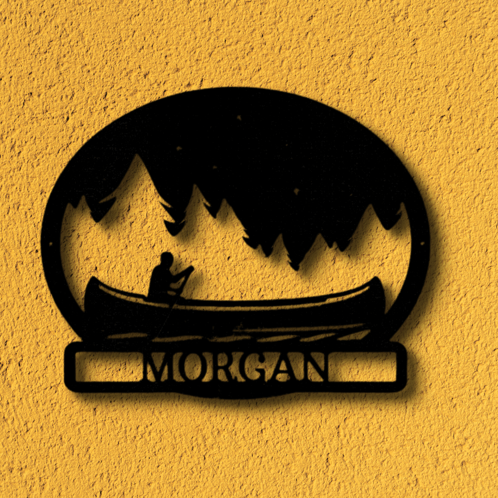 Custom Midnight Rowing Metal Sign, Personalized Midnight Rowing Monogram, Living Room Decor, Housewarming Gift, Indoor Outdoor Hanging, Birthday Gift For Him - Family Gear Collections