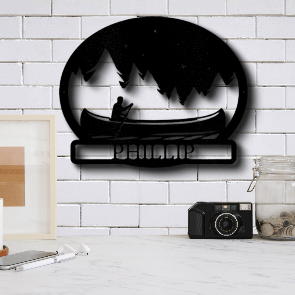 Custom Midnight Rowing Metal Sign, Personalized Midnight Rowing Monogram, Living Room Decor, Housewarming Gift, Indoor Outdoor Hanging, Birthday Gift For Him - Family Gear Collections