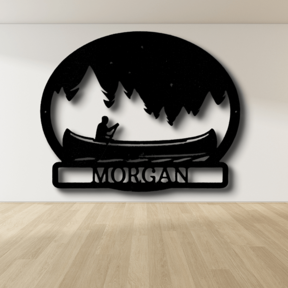 Custom Midnight Rowing Metal Sign, Personalized Midnight Rowing Monogram, Living Room Decor, Housewarming Gift, Indoor Outdoor Hanging, Birthday Gift For Him - Family Gear Collections