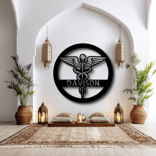 Custom Nurse Metal Art Sign, Personalized Nurse Monogram, Meaningful Gift, Professional Decor, Graduation Gift For Nurse, Birthday Gift. - Family Gear Collections