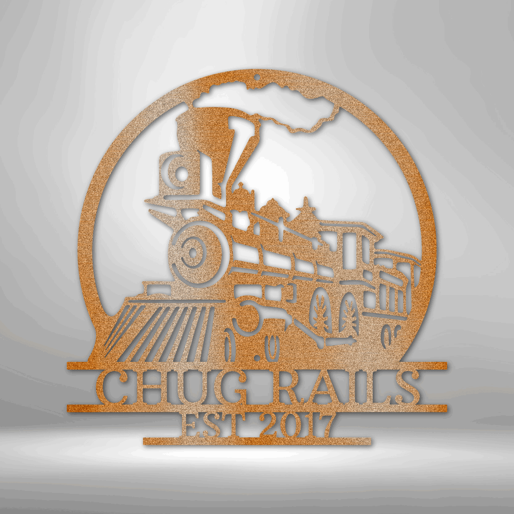 Custom Old Fashion Train Metal Sign, Personalized Old Train Monogram, Birthday Gift For Engineman, Outdoor Indoor Wall Hanging, Meaningful Gift, Christmas Gift Gift For Him, Housewarming Gift. - Family Gear Collections