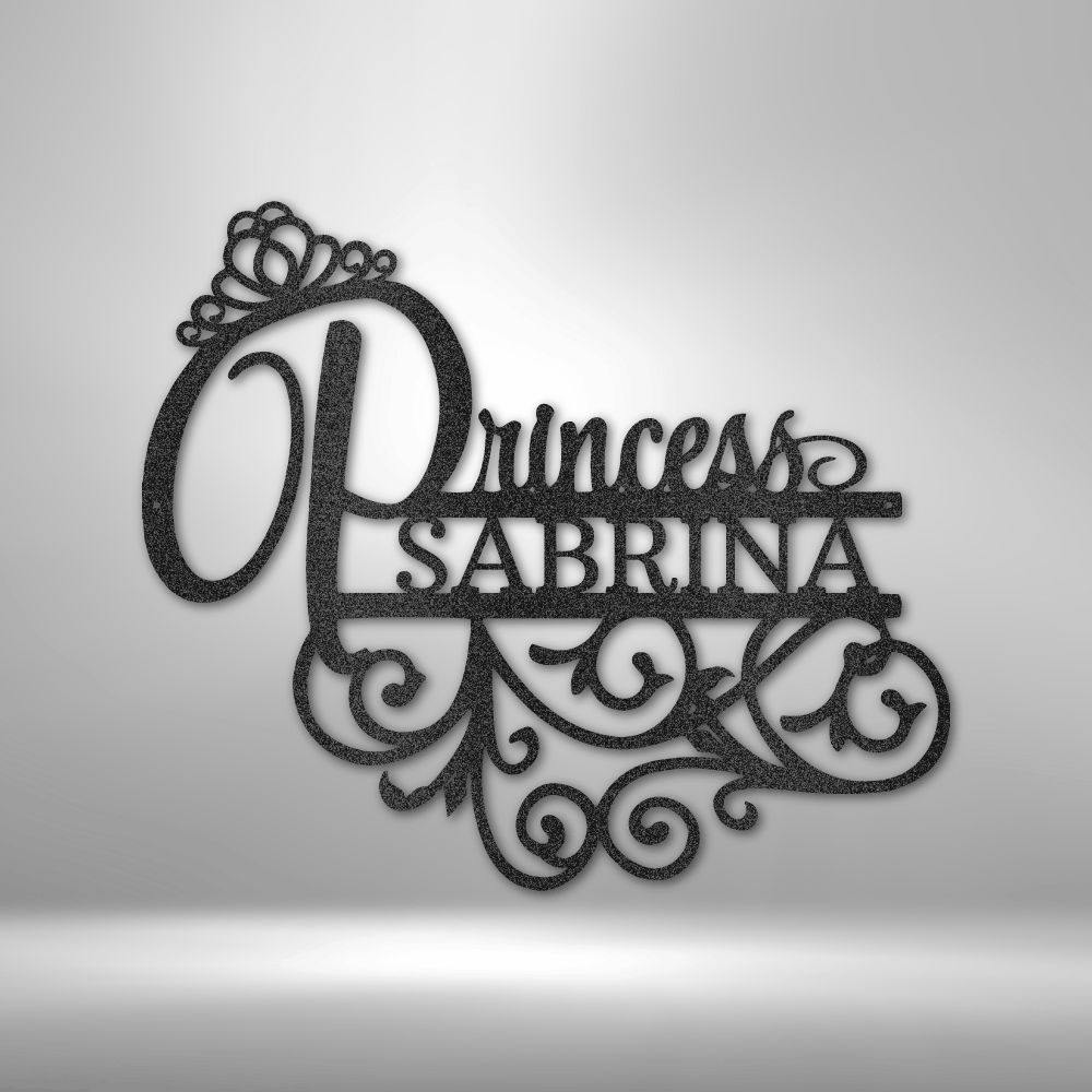 Custom Princess Metal Sign, Personalized Princess Name Monogram, Birthday Gift For Amazing Daughter, Christmas Gift From Loving Mom, Playroom Wall Hanging. - Family Gear Collections