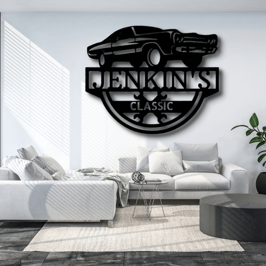 Custom Timeless Car Metal Sign, Personalized Metal Art, Meaningful Gift, Birthday Gift For Hot Rod Lover, Outdoor Wall Hanging, Christmas Gift For Him. - Family Gear Collections