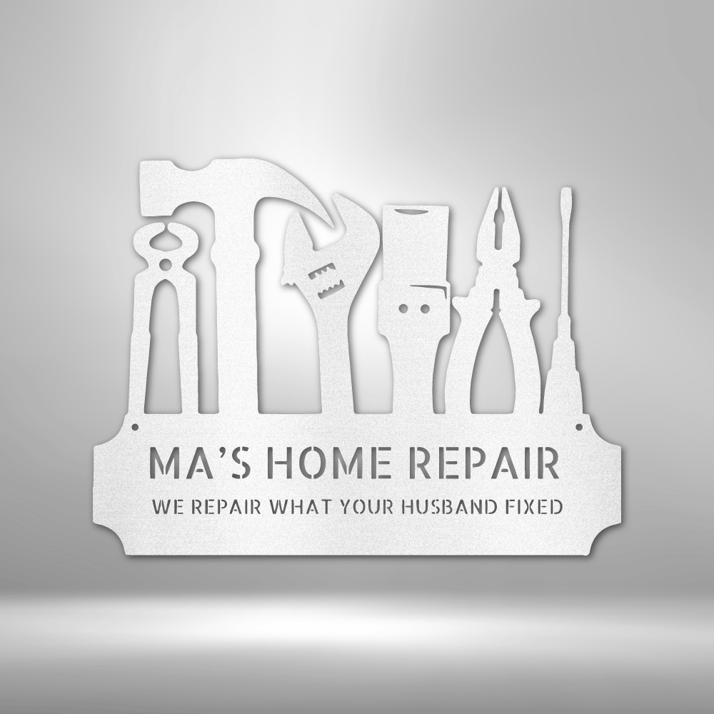 Custom Tool Time Metal Art Sign, Personalized Tool Sign Gift For A Repair Man, Basement Wall Art Decor, Garage Sign Hangings, Repair Shop Metal Art. - Family Gear Collections