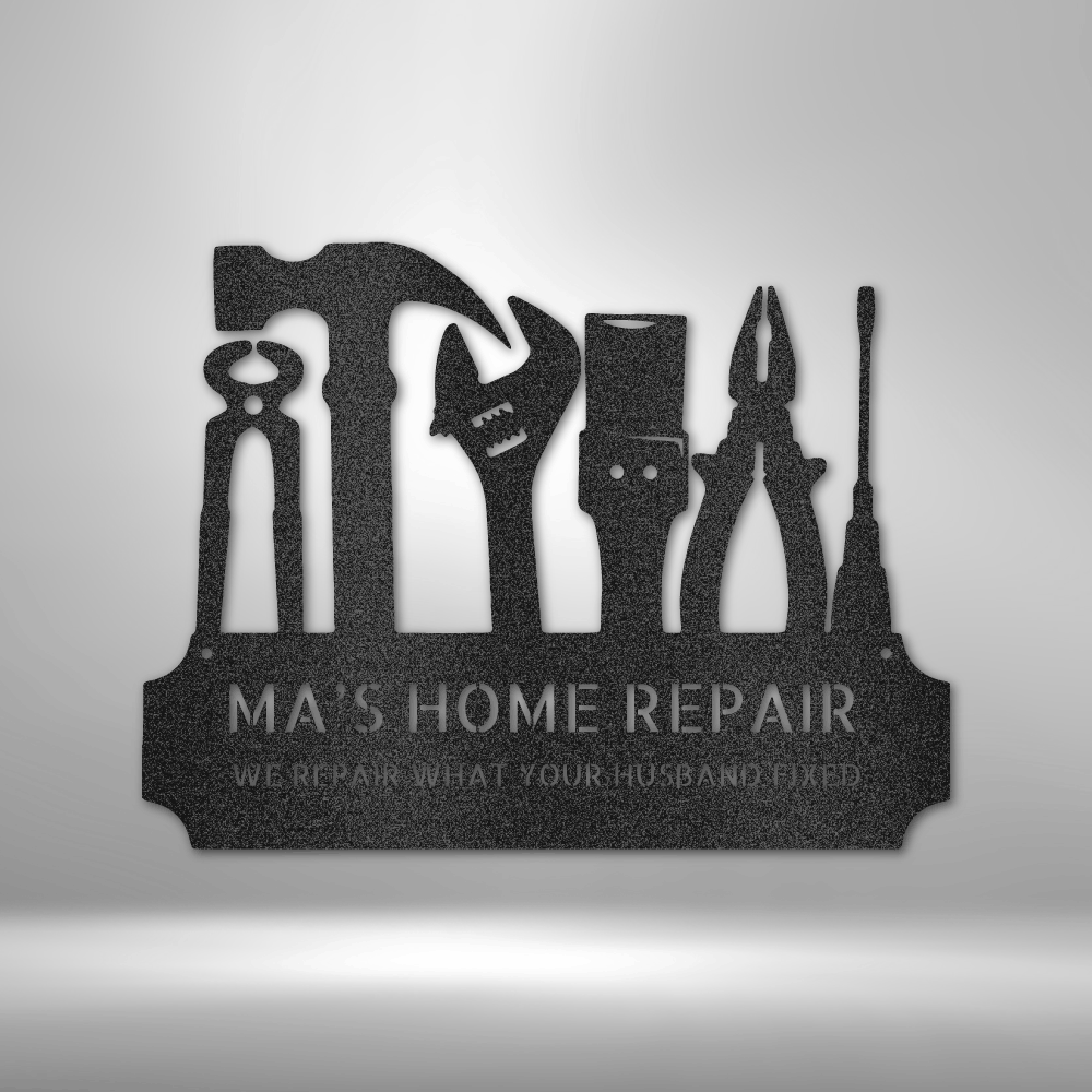 Custom Tool Time Metal Art Sign, Personalized Tool Sign Gift For A Repair Man, Basement Wall Art Decor, Garage Sign Hangings, Repair Shop Metal Art. - Family Gear Collections