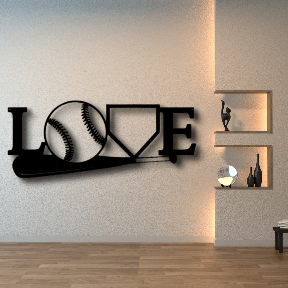 For The Love Of The Game Metal Sign, For The Love Of The Game Monogram, Graduation Gift For Sports Lover, Housewarming Gift, Living Room Decor. - Family Gear Collections