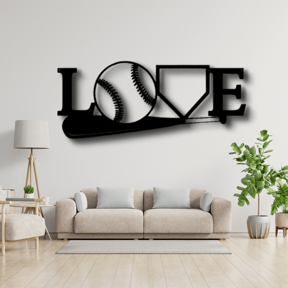 For The Love Of The Game Metal Sign, For The Love Of The Game Monogram, Graduation Gift For Sports Lover, Housewarming Gift, Living Room Decor. - Family Gear Collections