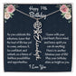 Happy 14th Birtday Flower Name Necklace, Personalized Name Birth Month Necklace, Birthday Gift From Bonus Mom, Christmas Gift For My Bonus Daughter, Custom Teen Jewelry. - Family Gear Collections