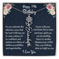 Happy 14th Birthday Flower Name Necklace, Custom Name Birth Month Necklace, Birthday Gift From Bonus Dad, Christmas Gift For My Bonus Daughter, Teen Jewelry Gift. - Family Gear Collections