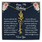 Happy 14th Birthday Flower Name Necklace, Custom Name Birth Month Necklace, Birthday Gift From Bonus Dad, Christmas Gift For My Bonus Daughter, Teen Jewelry Gift. - Family Gear Collections