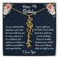 Happy 14th Birthday Flower Name Necklace, Custom Name Birth Month Necklace, Birthday Gift From Bonus Dad, Christmas Gift For My Bonus Daughter, Teen Jewelry Gift. - Family Gear Collections