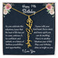 Happy 14th Birthday Flower Name Necklace, Custom Name Birth Month Necklace, Birthday Gift From Bonus Dad, Christmas Gift For My Bonus Daughter, Teen Jewelry Gift. - Family Gear Collections