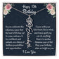 Happy 15th Birthday Flower Name Necklace, Custom Name Birth Month Necklace, Graduation Gift From Bonus Dad, Christmas Gift For My Bonus Daughter, Teen Jewelry Gift. - Family Gear Collections
