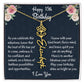 Happy 15th Birthday Flower Name Necklace, Custom Name Birth Month Necklace, Graduation Gift From Bonus Dad, Christmas Gift For My Bonus Daughter, Teen Jewelry Gift. - Family Gear Collections