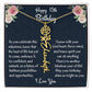 Happy 15th Birthday Flower Name Necklace, Custom Name Birth Month Necklace, Graduation Gift From Bonus Dad, Christmas Gift For My Bonus Daughter, Teen Jewelry Gift. - Family Gear Collections