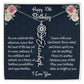 Happy 15th Birthday Flower Name Necklace, Custom Name Birth Month Necklace, Graduation Gift From Bonus Dad, Christmas Gift For My Bonus Daughter, Teen Jewelry Gift. - Family Gear Collections