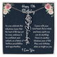 Happy 15th Birthday Flower Name Necklace, Custom Name Birth Month Necklace, Graduation Gift From Bonus Dad, Christmas Gift For My Bonus Daughter, Teen Jewelry Gift. - Family Gear Collections