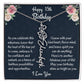 Happy 15th Birthday Flower Name, Necklace, Personalized Name Birth month Necklace, Birthday Jewelry Gift From Mom, Mother To Daughter Gift, Christmas Gift For My Beautiful Daughter. - Family Gear Collections