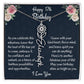 Happy 17th Birthday Flower Name Necklace, Personalized Name Birth Month Necklace, Birthday Gift From Bonus Mom, Bonus Mom To Bonus Daughter Gift, Christmas Jewelry Gift. - Family Gear Collections
